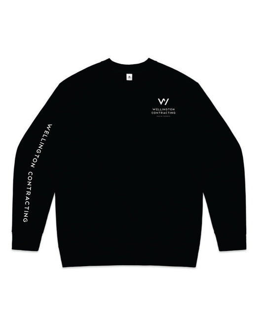 Wellington Contracting Heavy Crew with Sleeve Print