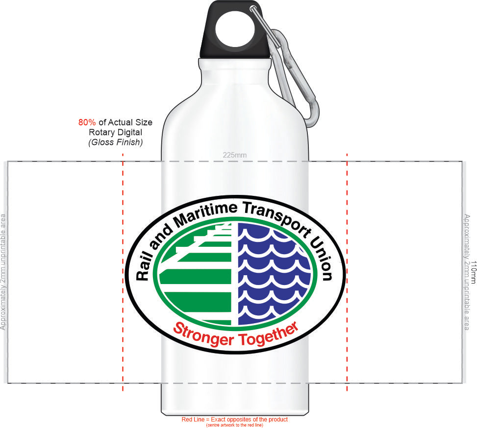 50 x Intrepid Rail and Maritime Transport Union Drink Bottles