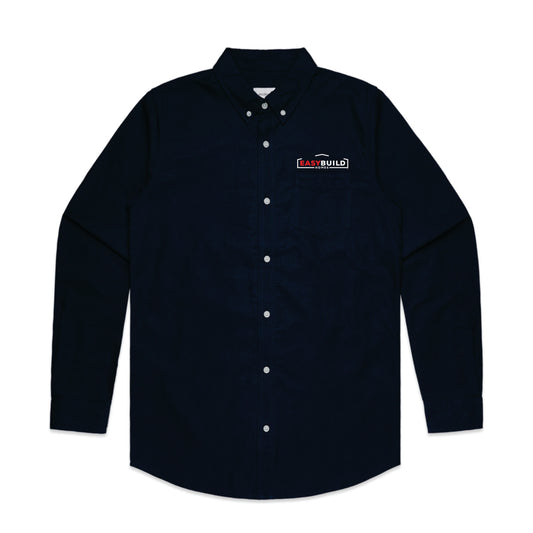EasyBuild Mens Navy Oxford Shirt