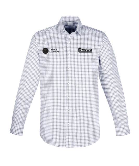 Seven Electrical Noah Dress shirt, with embroidered logos in black