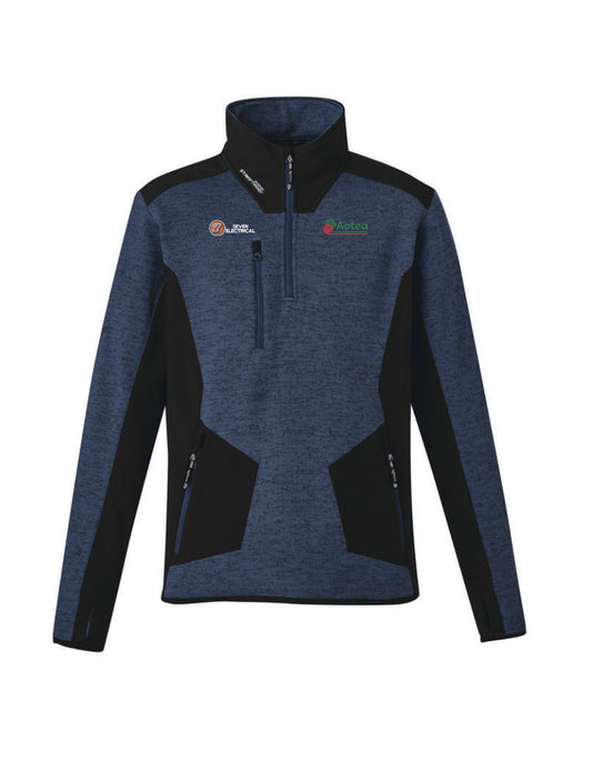 Seven Electrical Reinforced Knit 1/2 Zip Pullover, Gunmetal