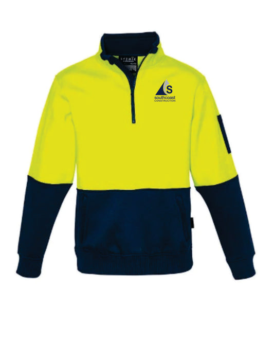 Southcoast Construction Unisex Hi Vis Half Zip Pullover