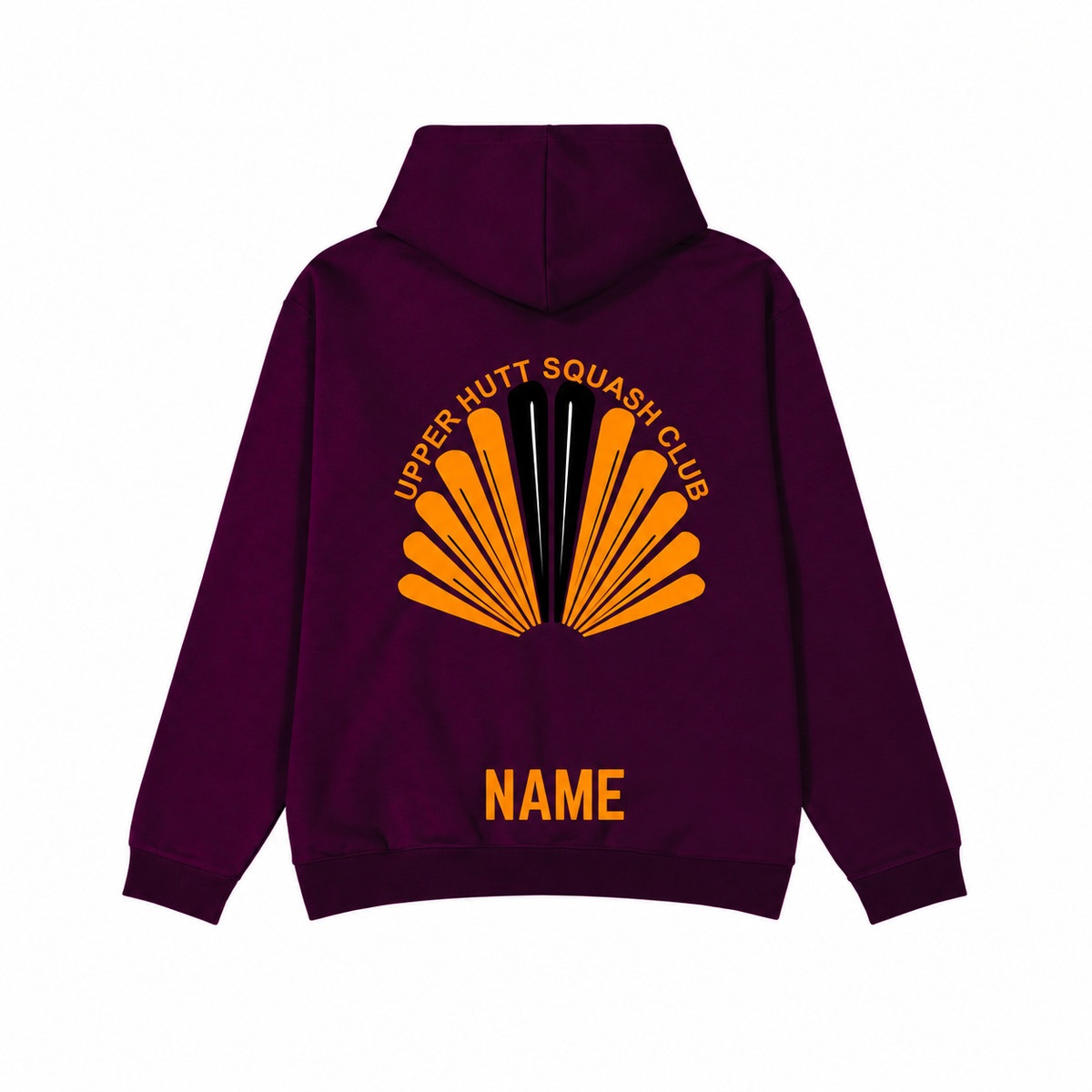 Upper Hutt Squash Club Hoodie back