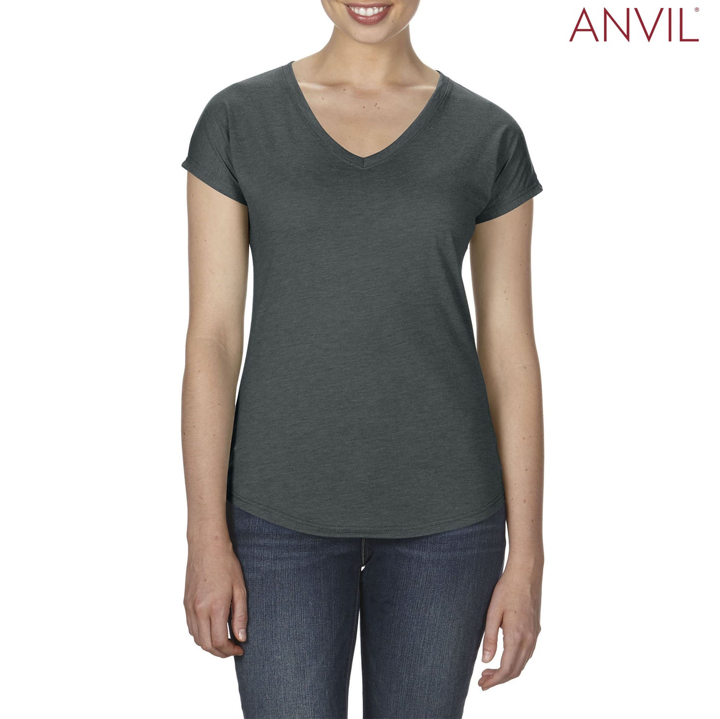 6750VL Anvil Ladies™ Tri-Blend V-Neck T-Shirt