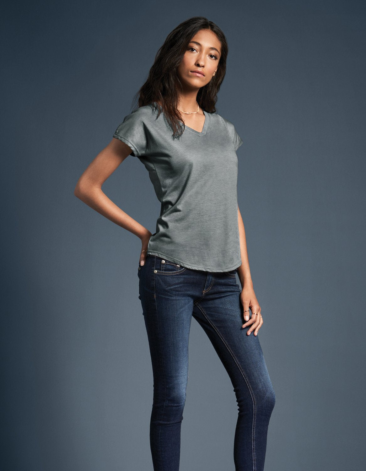 6750VL Anvil Ladies™ Tri-Blend V-Neck T-Shirt