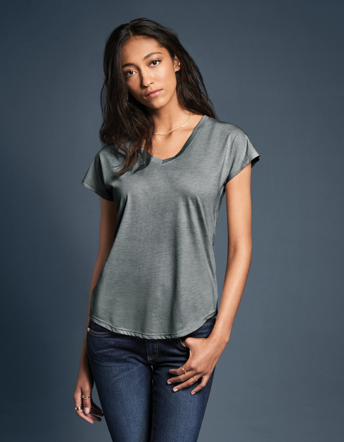 6750VL Anvil Ladies™ Tri-Blend V-Neck T-Shirt