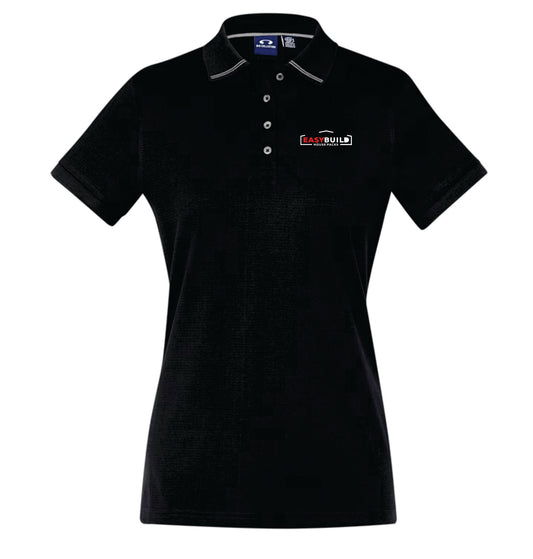 EasyBuild Women's Black Cotton Polo