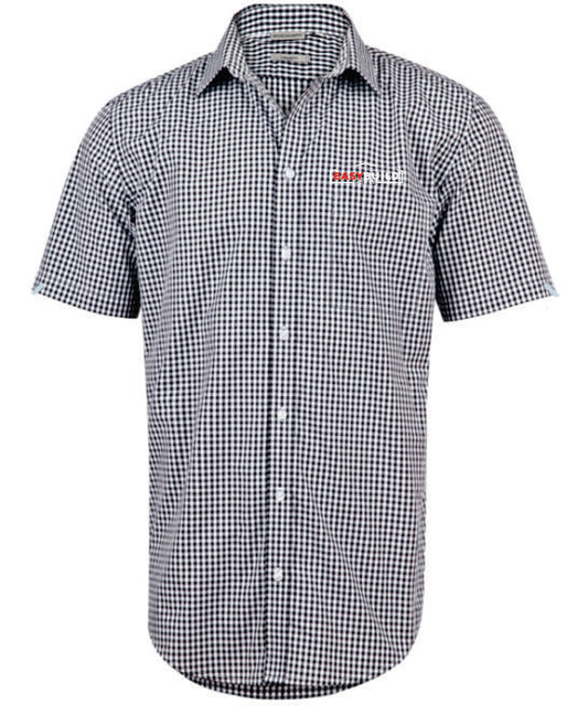 EasyBuild Men's Short Sleeve Gingham Shirt