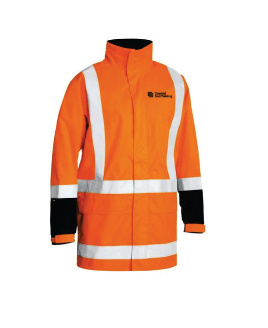 Cap Scaf Hi Vis Taped Rain Shell Jacket