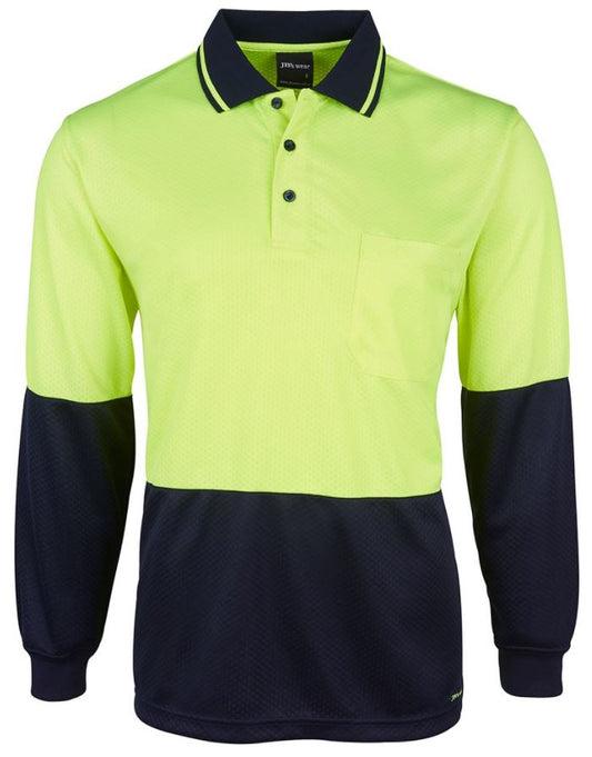 HI VIS LS JACQUARD NON CUFF POLO