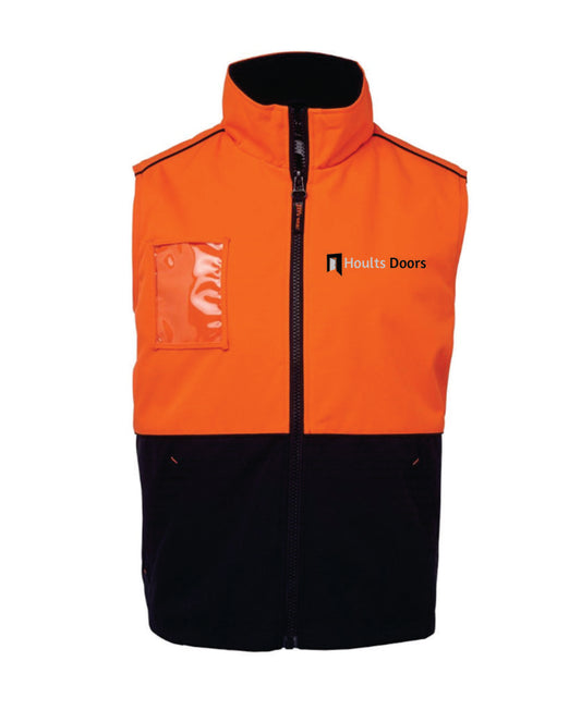 Hoults doors Hi Vis Fleece Lined Vest
