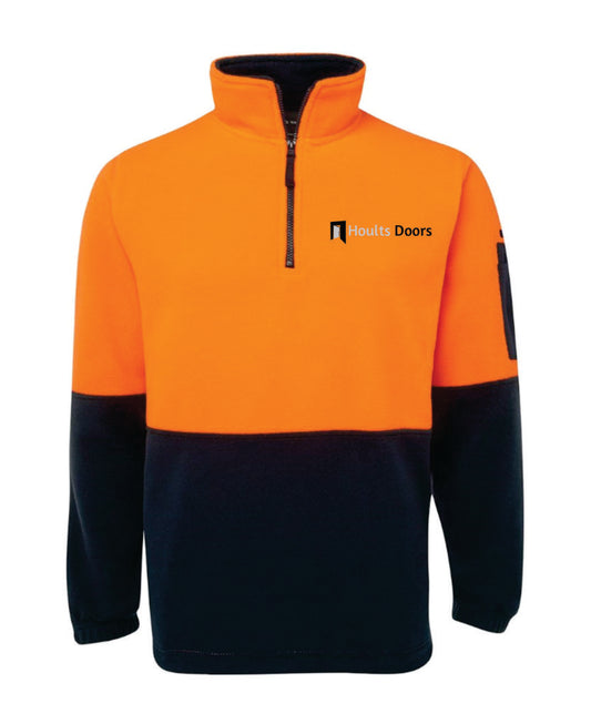 Hoults doors Hi Vis 1/2 Zip Fleece
