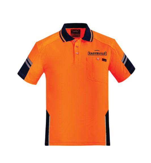 EasyBuild Men's Reinforced Hi Vis S/S Squad Polo
